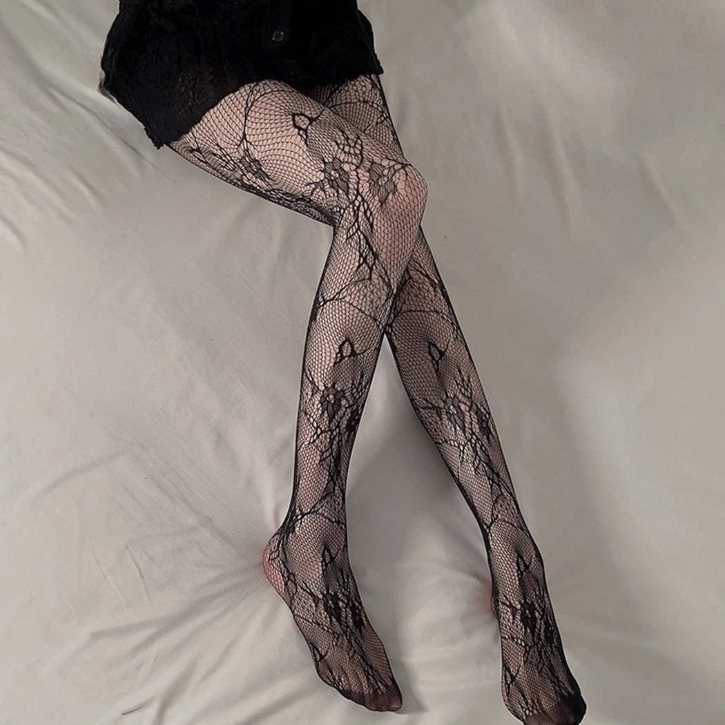 Quần Tất Ren Xuyên Thấu Gợi Cảm – Họa Tiết Hoa Lưới Sexy
